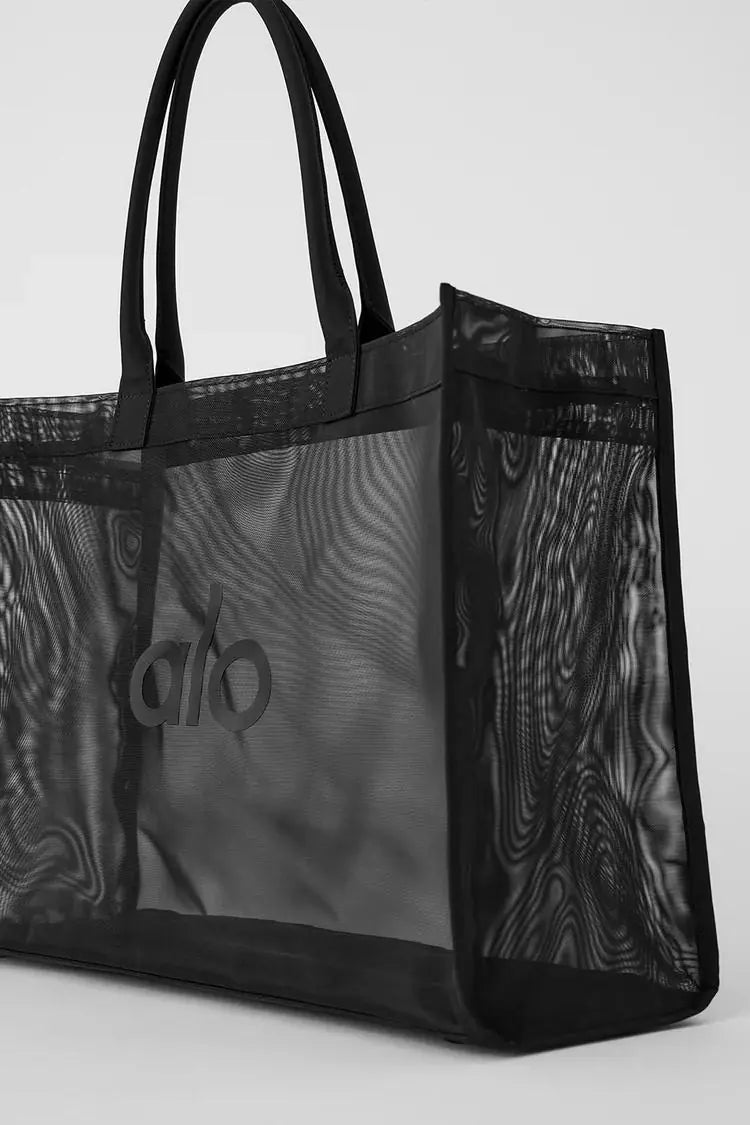 Alo Sheer Tote Bag- - BLACK
