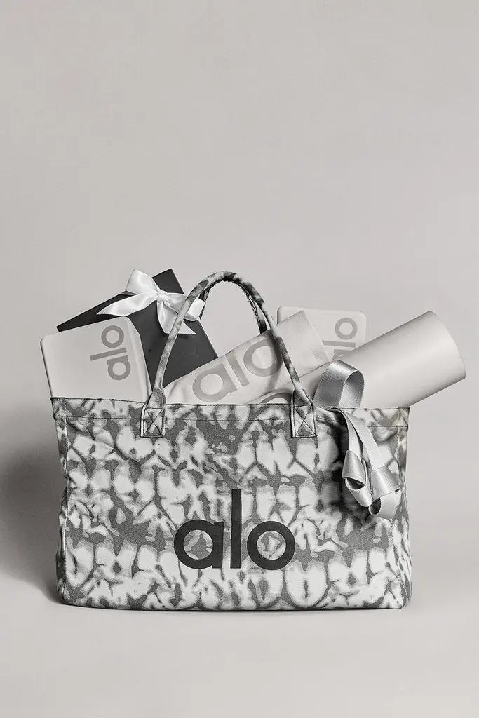 Alo Yoga iconic Shopper Grey Tiedye Askılı Gündelik Veya Spor Çanta