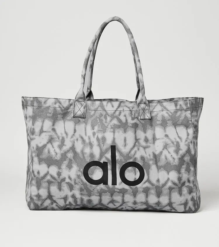Alo Yoga iconic Shopper Grey Tiedye Askılı Gündelik Veya Spor Çanta
