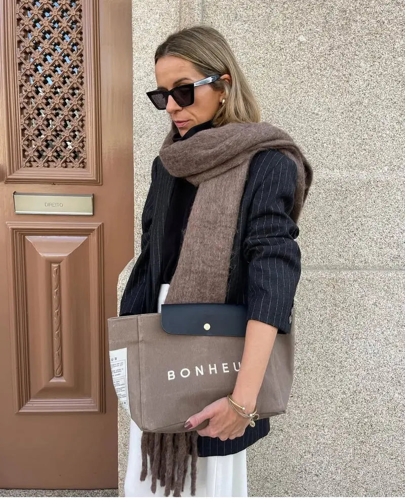 Bonheur Clutch+Bag- - Chocolate