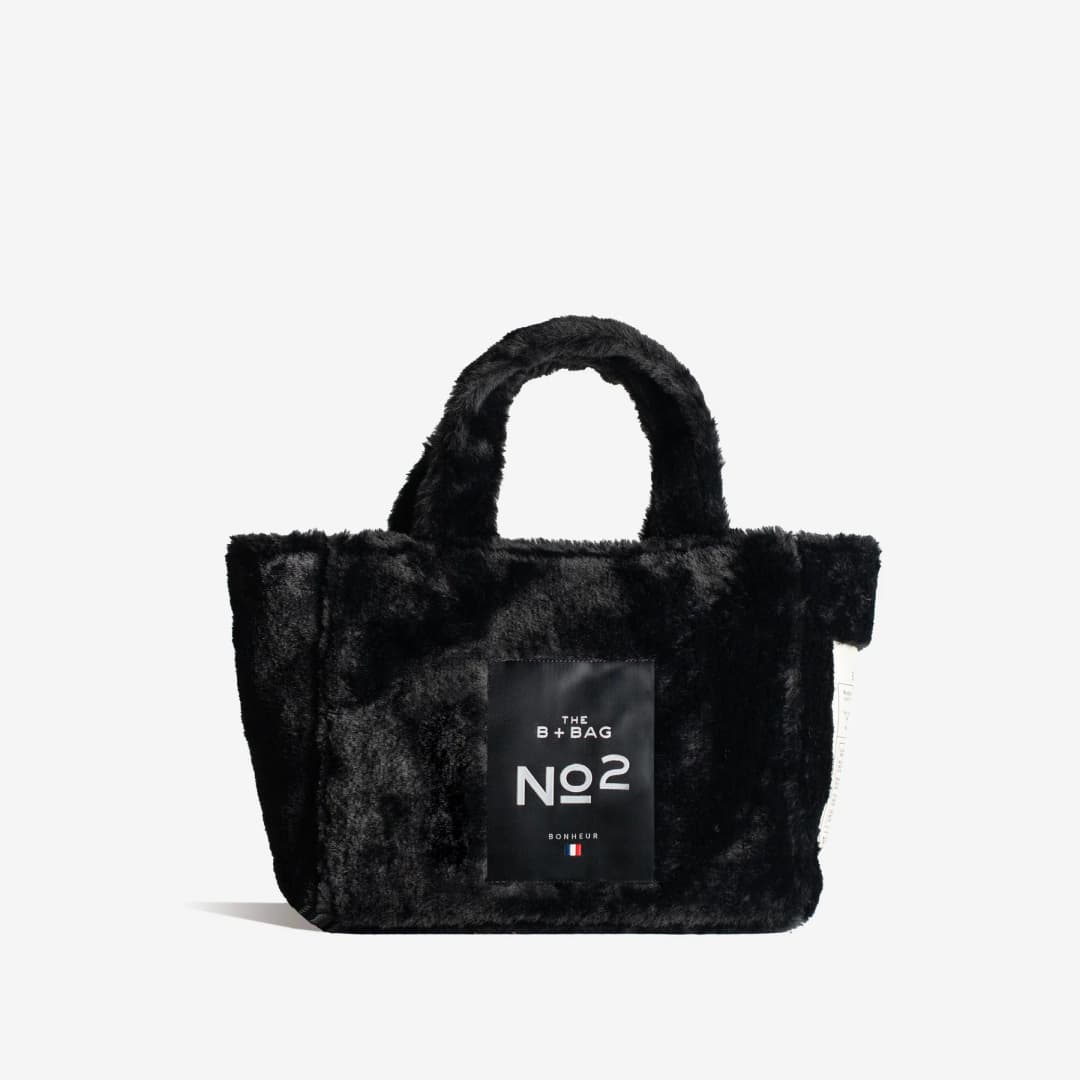 Bonheur Fluffy Tote Bag - - Phantom Black
