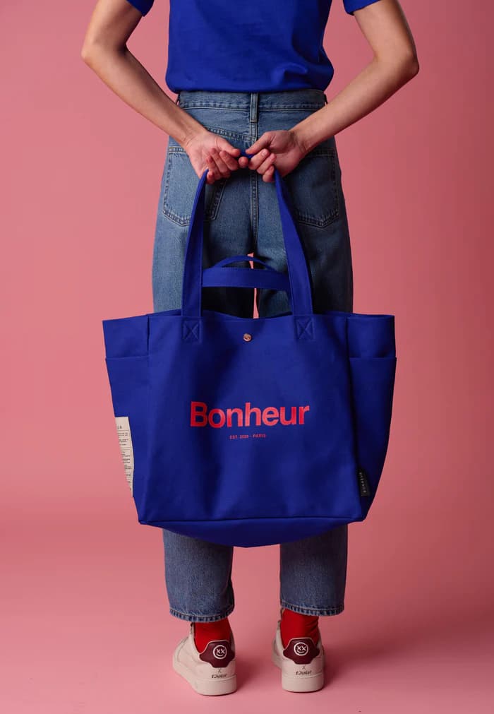Bonheur N°4 Kanvas Çanta- - OCEAN BLUE