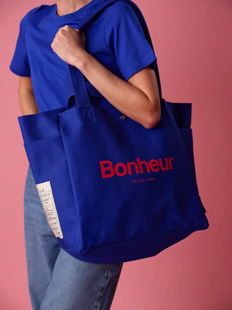 Bonheur N°4 Kanvas Çanta- - OCEAN BLUE