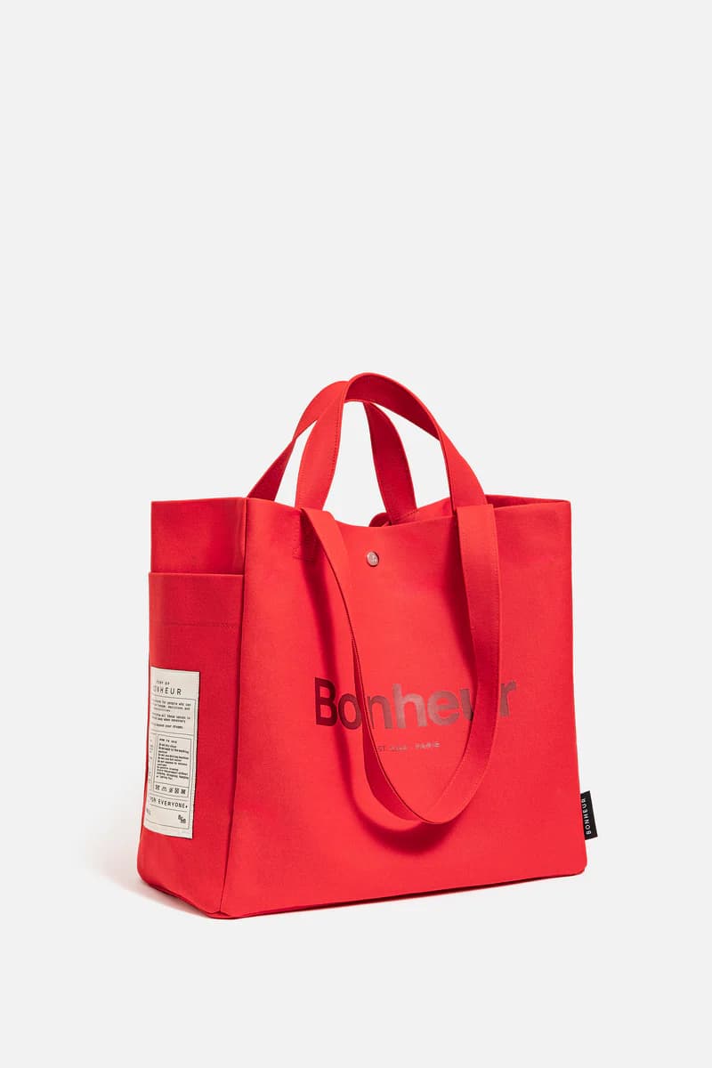 Bonheur N°4 Kanvas Çanta- - Raspberry Red