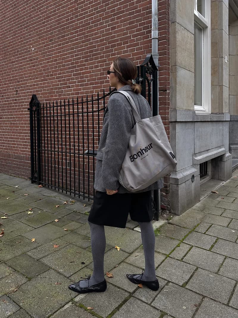 Bonheur N°4 Kanvas Çanta- - Suede Gray