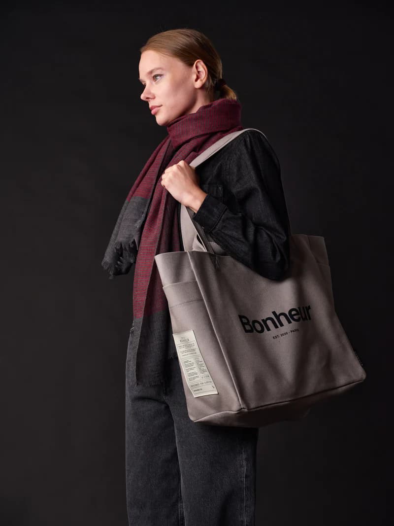 Bonheur N°4 Kanvas Çanta- - Suede Gray