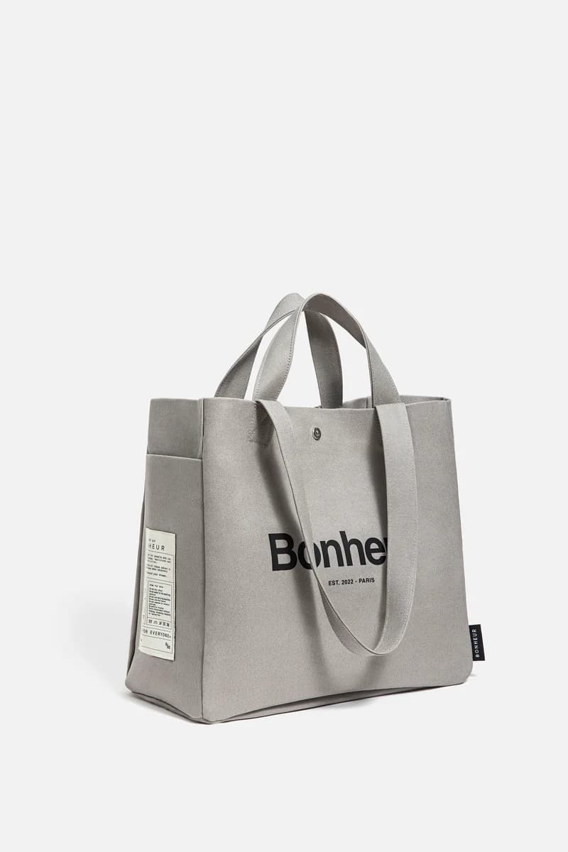 Bonheur N°4 Kanvas Çanta- - Suede Gray