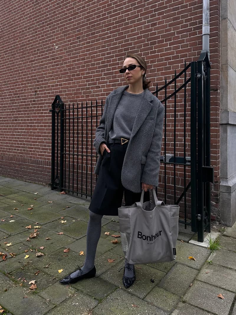 Bonheur N°4 Kanvas Çanta- - Suede Gray