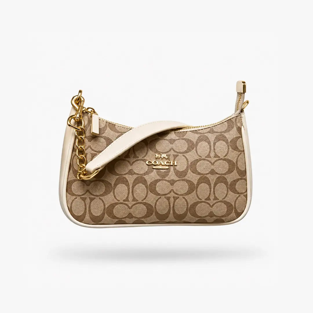 Coach Teri Shoulder - Brown White
