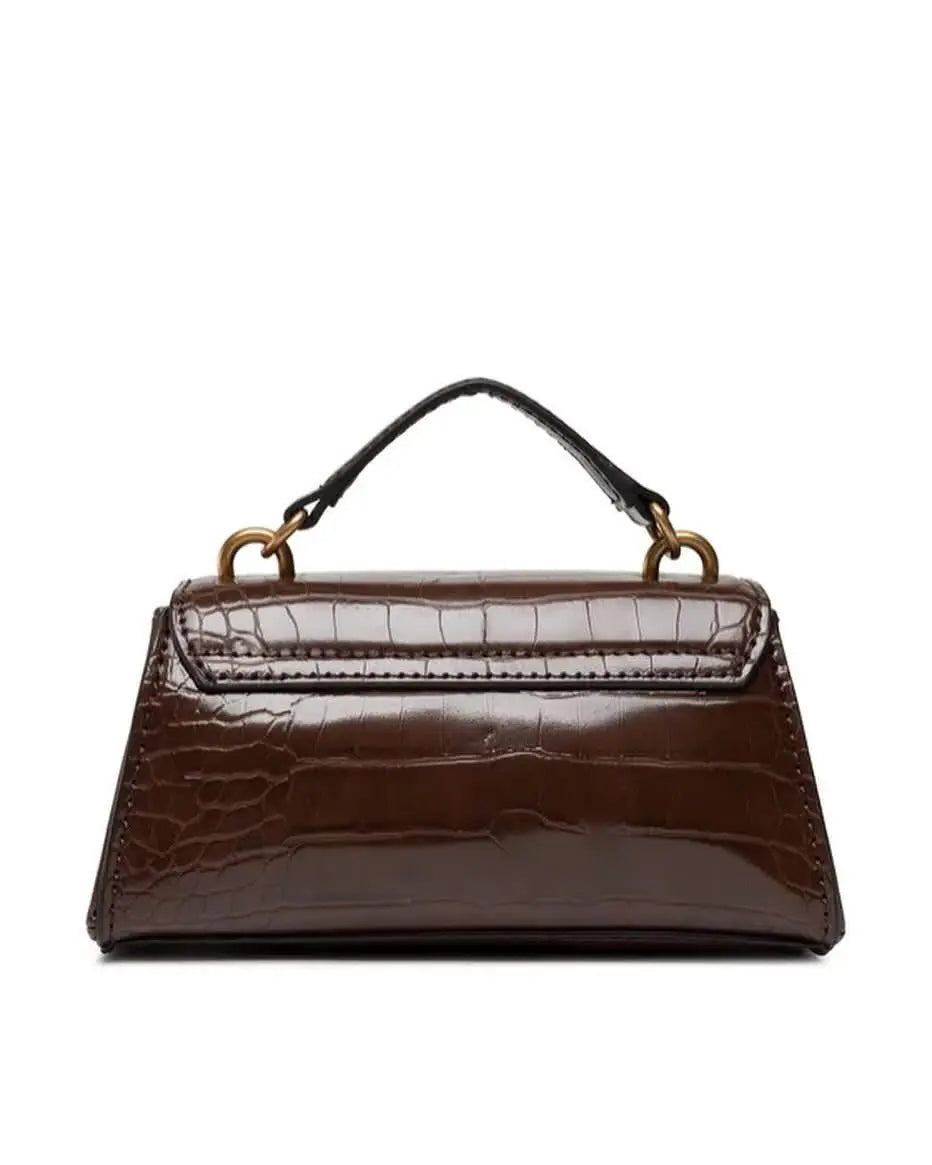 GUESS TİMSAH DERİSİ TULİA MİNİ ÇANTA- - KAHVE