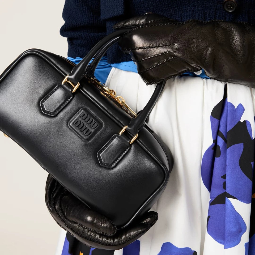 Miu Miu Arcade Deri Çanta - Siyah