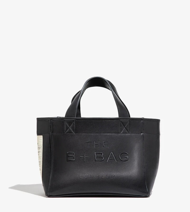 Bonheur The B+Bag Canvas- Vegan Leather Black Phantom