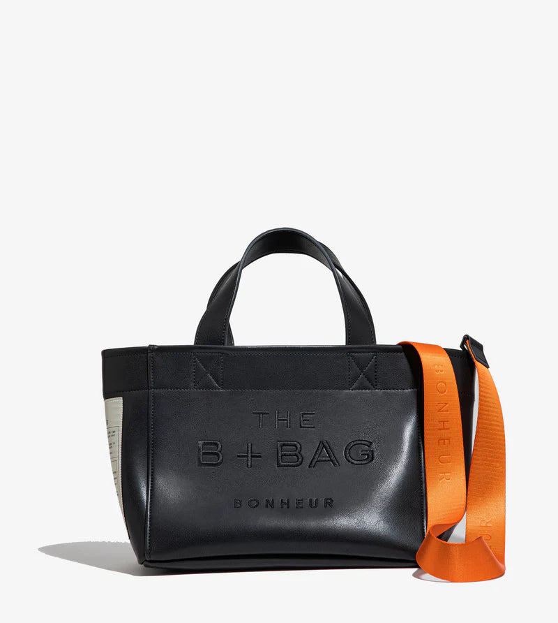 Bonheur The B+Bag Canvas- Vegan Leather Black Phantom
