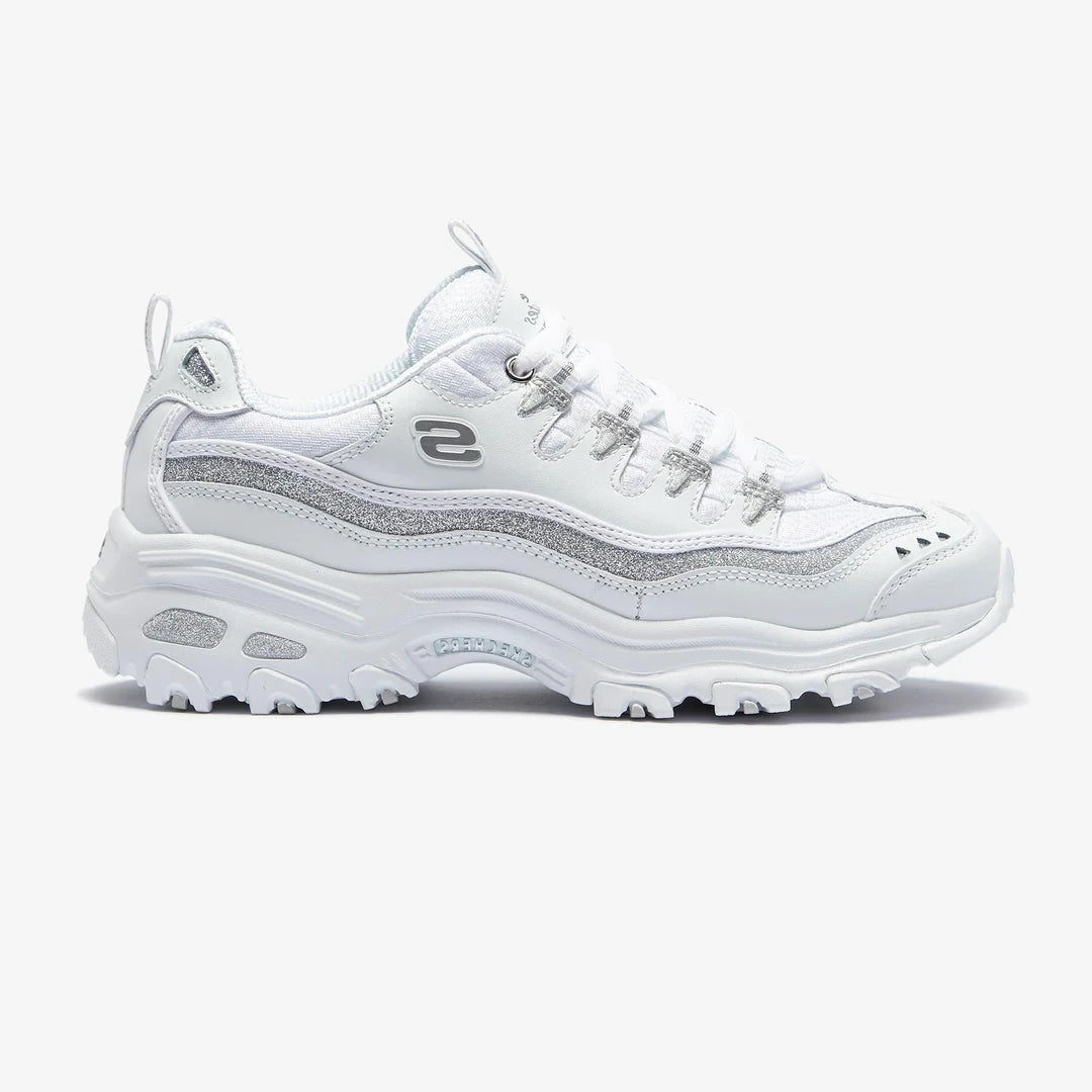 Skechers Dlites White Silver ( Dar Kalıp )