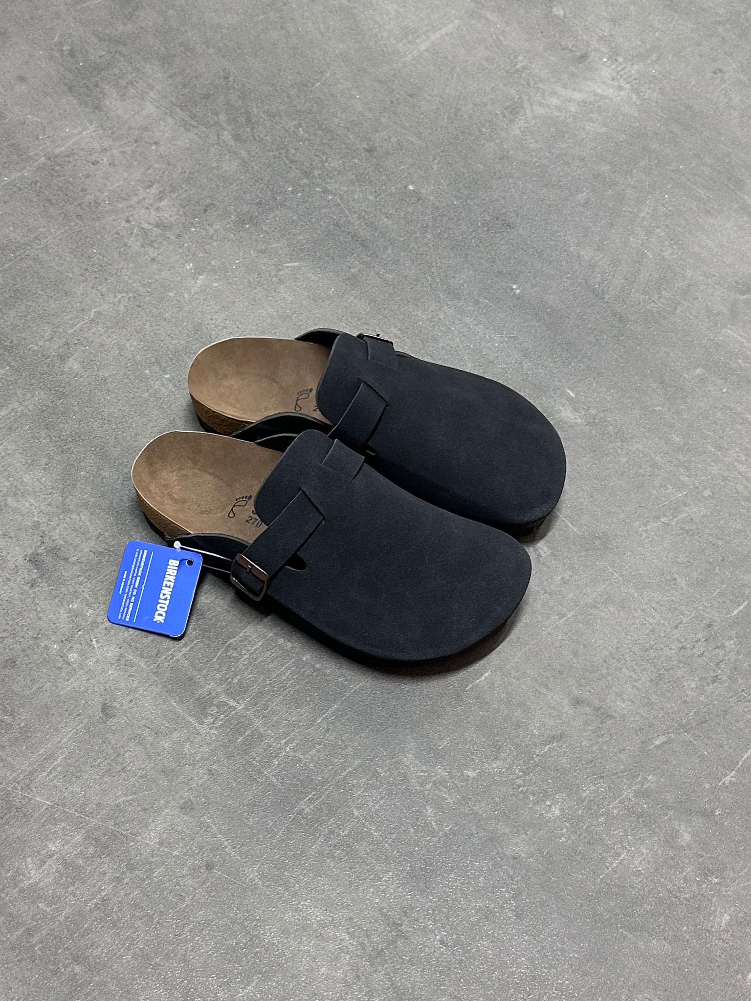 Birkenstock Boston Black Suede
