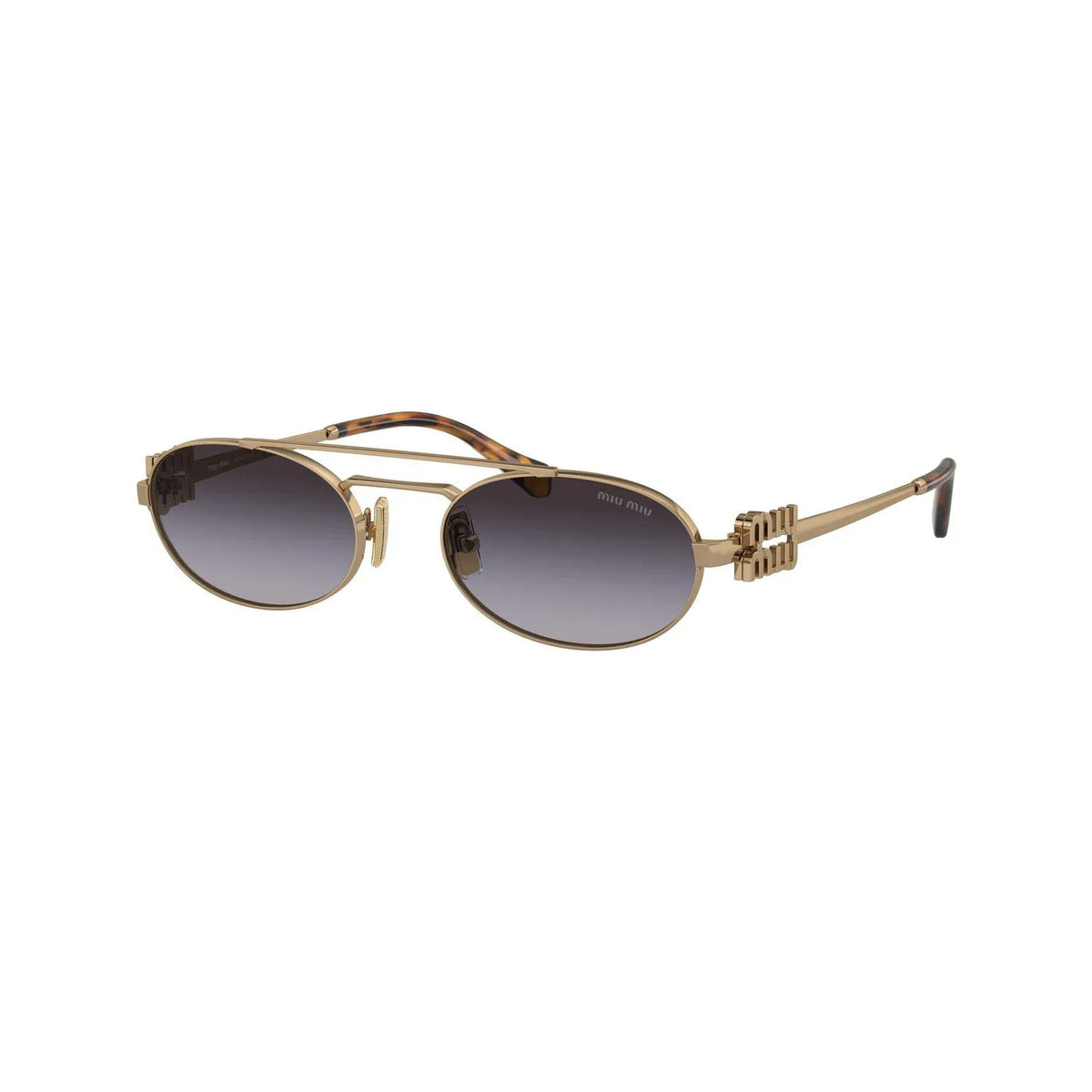 Miu Miu Logo MU 54ZS 7OE5D1 Antique Gold Grey Güneş Gözlüğü