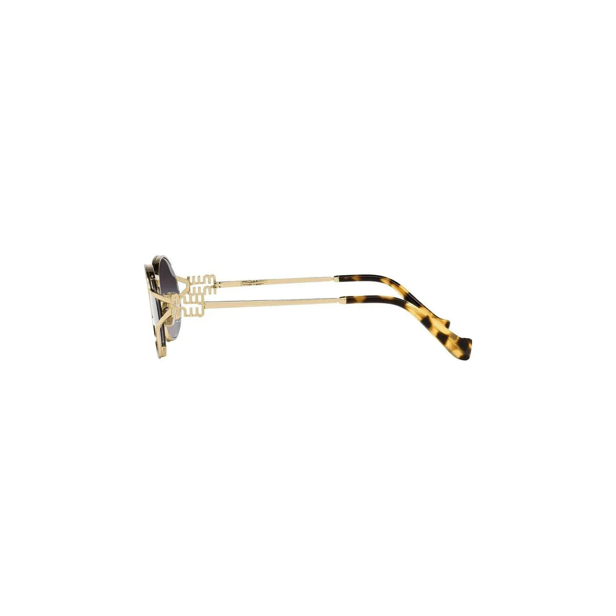 Miu Miu Logo MU52YS ZVN5D1 Pale Gold Grey Gradient Güneş Gözlüğü
