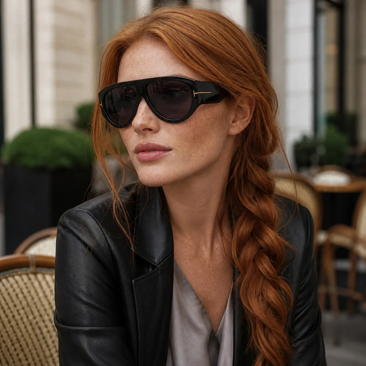 Tom Ford Bronson FT1044 01A Shiny Black Smoke Güneş Gözlüğü