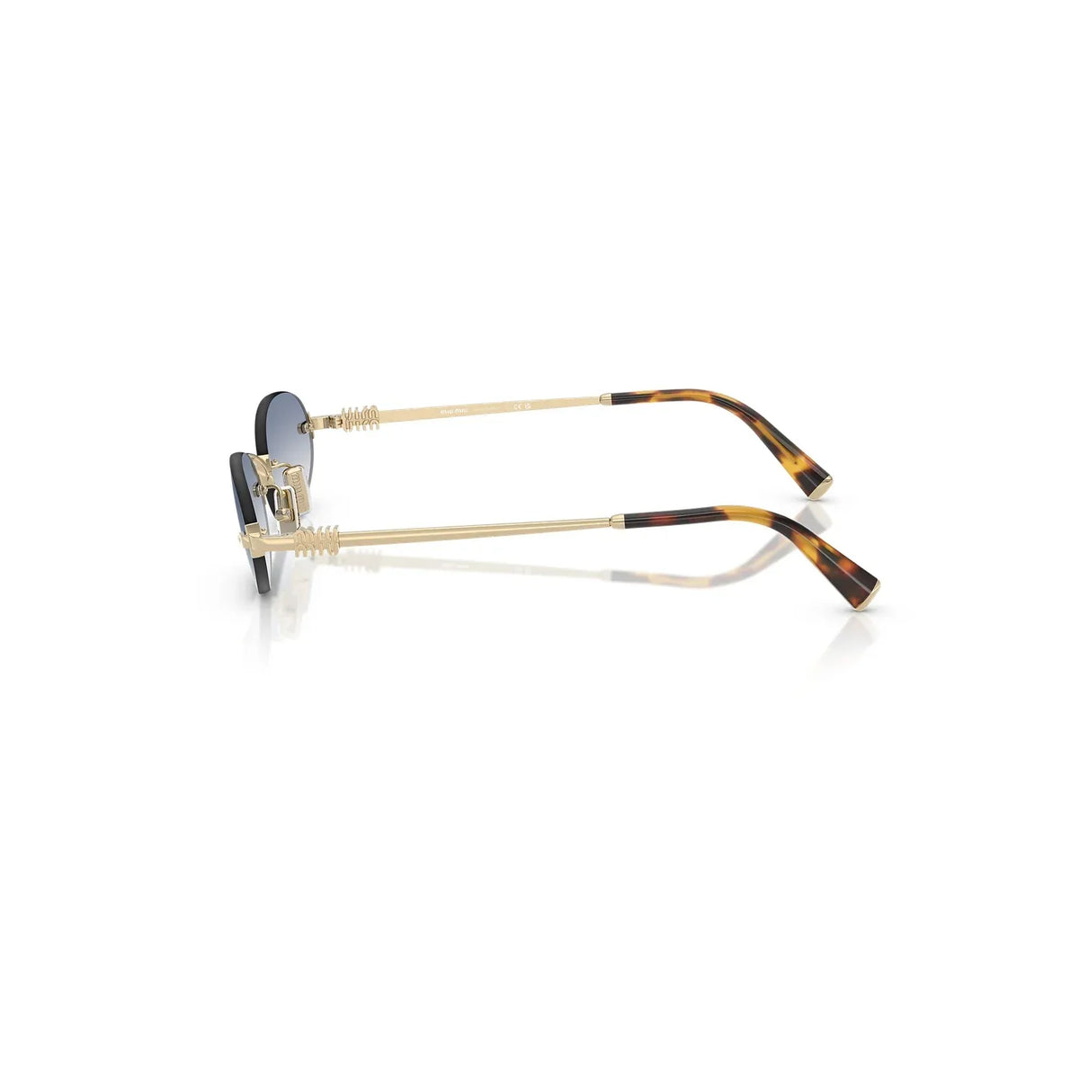 Miu Miu Regard MU A54S ZVN80O Pale Gold Clear Light Blue Gradient Güneş Gözlüğü