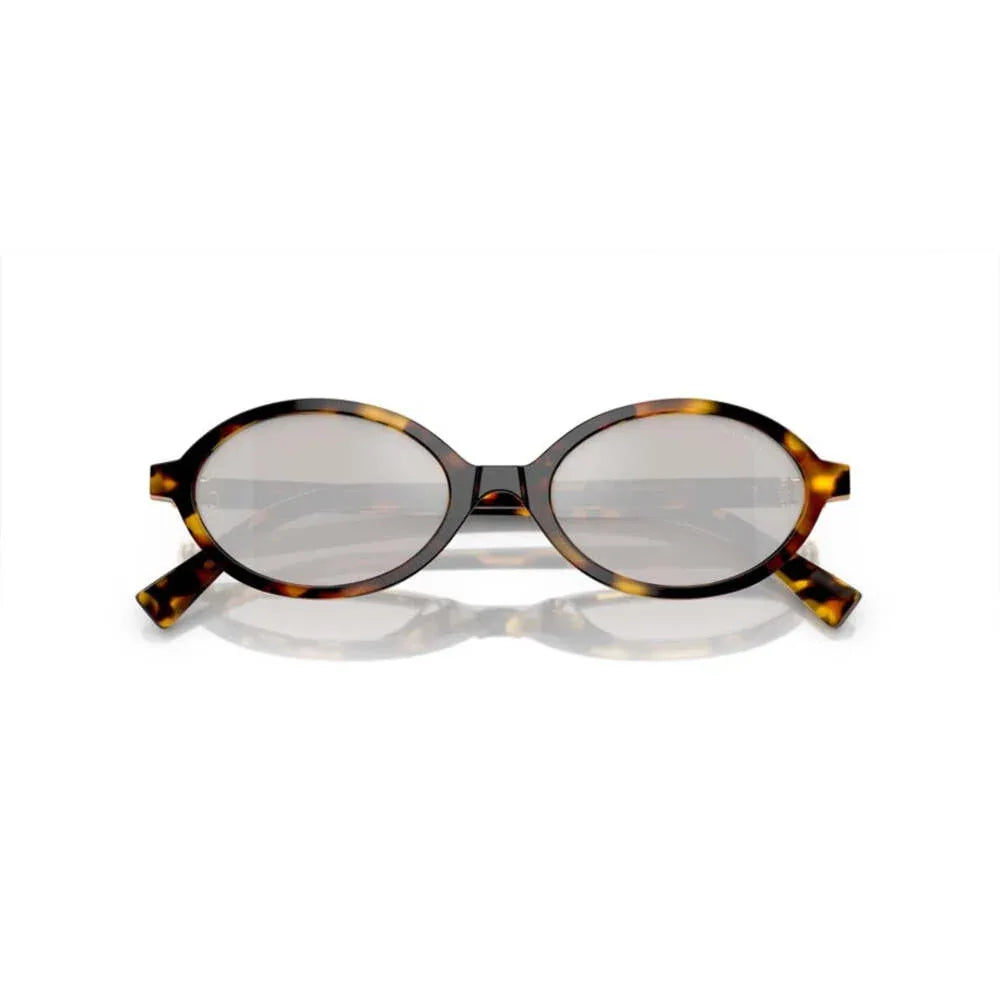 Miu Miu Regard MU 04ZS VAU07F Honey Havana Light Grey Mirror Silver Güneş Gözlüğü