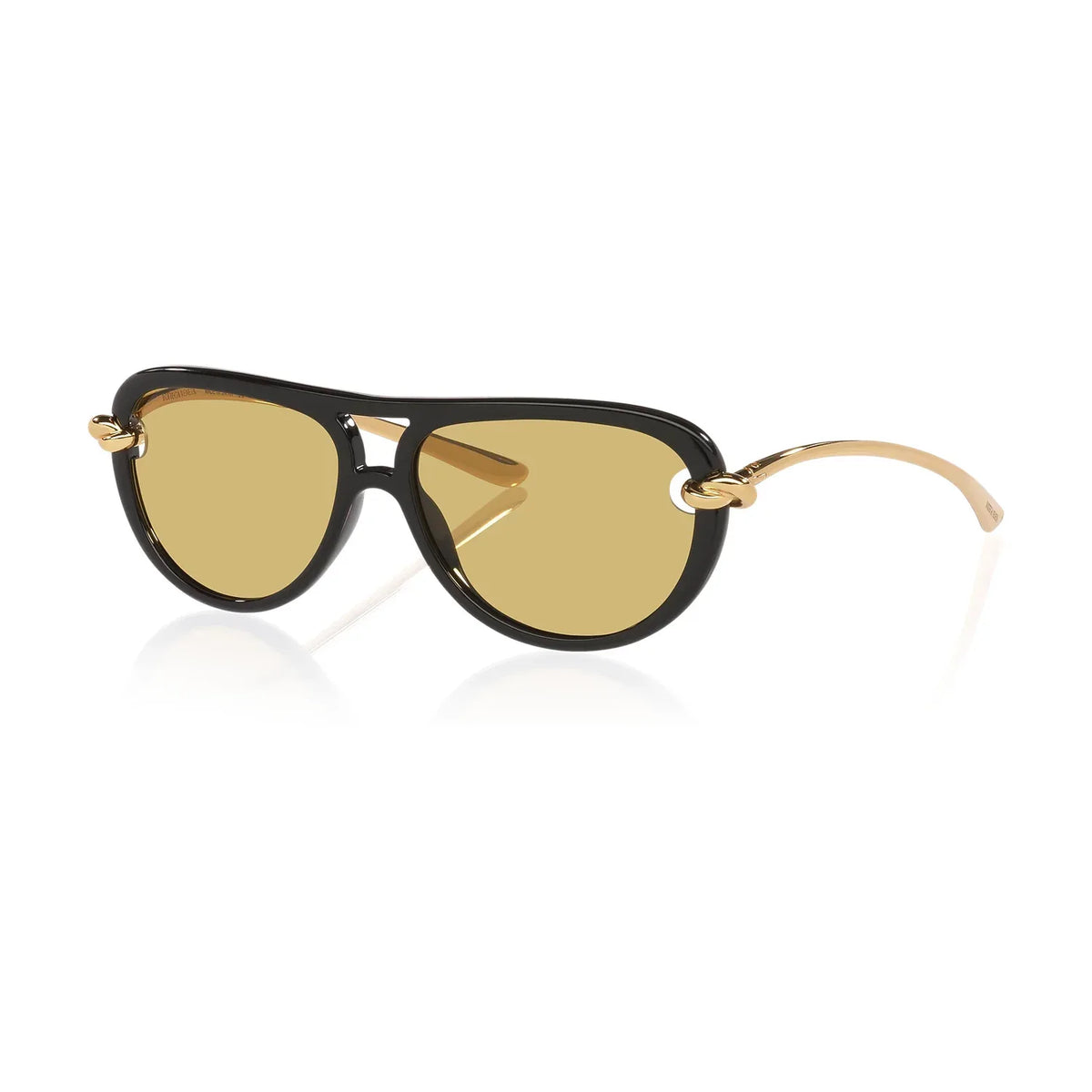 Bottega Veneta BV1418S 001 Black Gold Yellow Güneş Gözlüğü