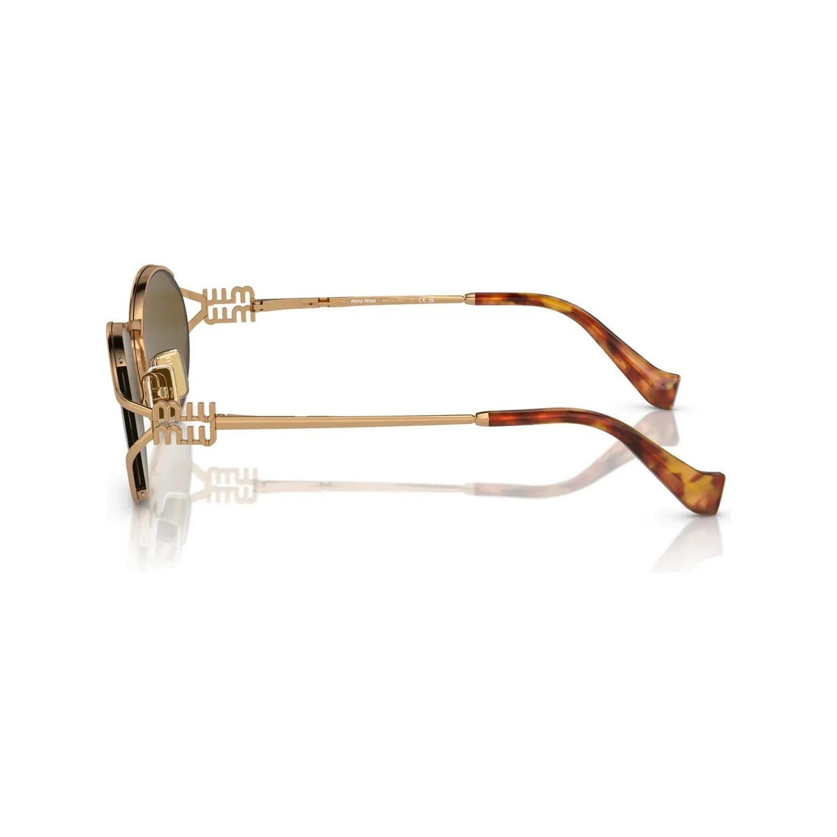 Miu Miu Logo MU 52YS 7OE01T Brass Gold Loden Güneş Gözlüğü