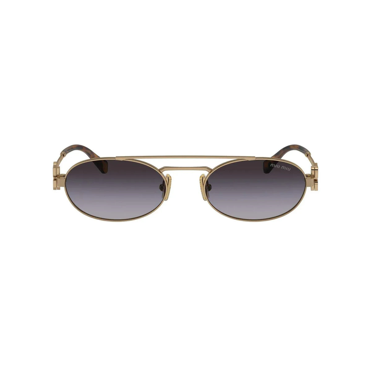 Miu Miu Logo MU 54ZS 7OE5D1 Antique Gold Grey Güneş Gözlüğü