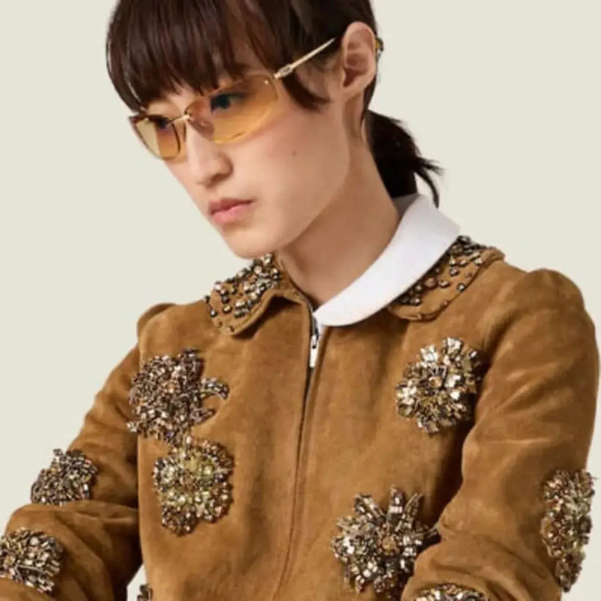 Miu Miu MU A50S 5AK7R1 Gold Yellow Gradient Silver Güneş Gözlüğü