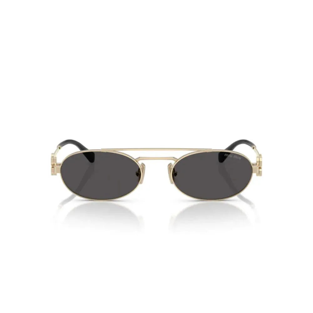 Miu Miu Logo MU54ZS ZVN08Z Pale Gold Dark Grey Güneş Gözlüğü