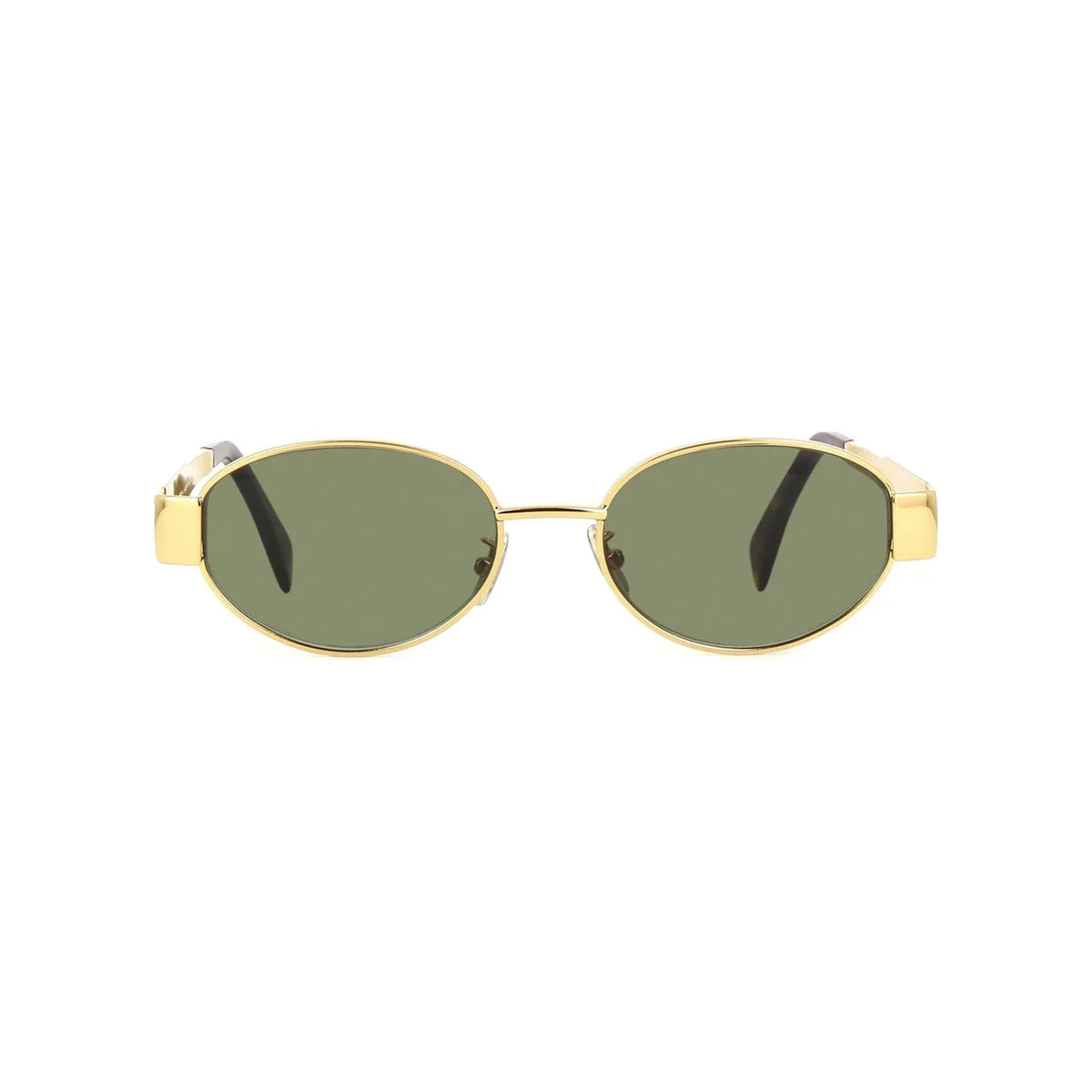 Celine Triomphe Metal 01 CL40235U 30N Gold Green Güneş Gözlüğü
