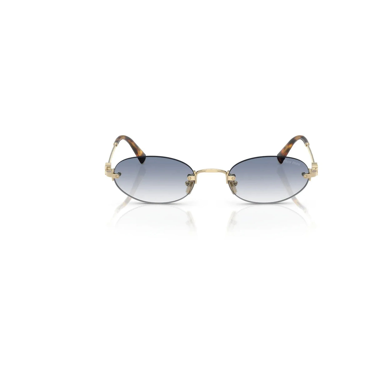 Miu Miu Regard MU A54S ZVN80O Pale Gold Clear Light Blue Gradient Güneş Gözlüğü