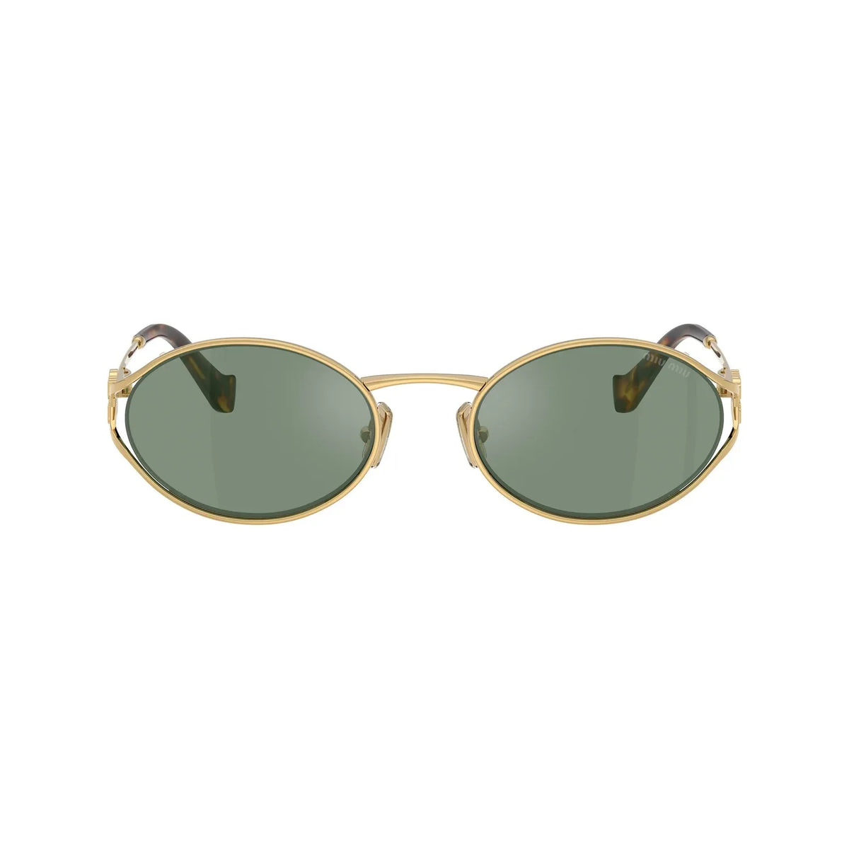 Miu Miu Logo MU52YS 5AK04M Gold Green Mirror Güneş Gözlüğü