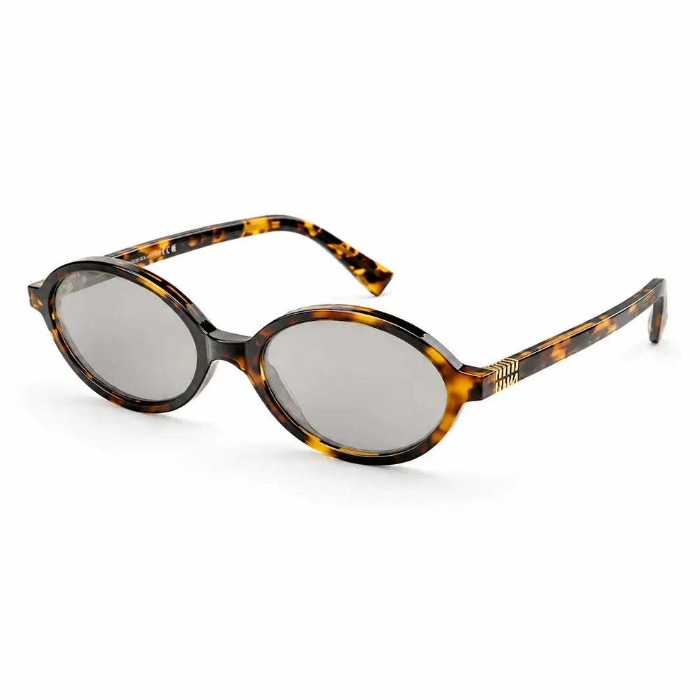 Miu Miu Regard MU 04ZS VAU07F Honey Havana Light Grey Mirror Silver Güneş Gözlüğü