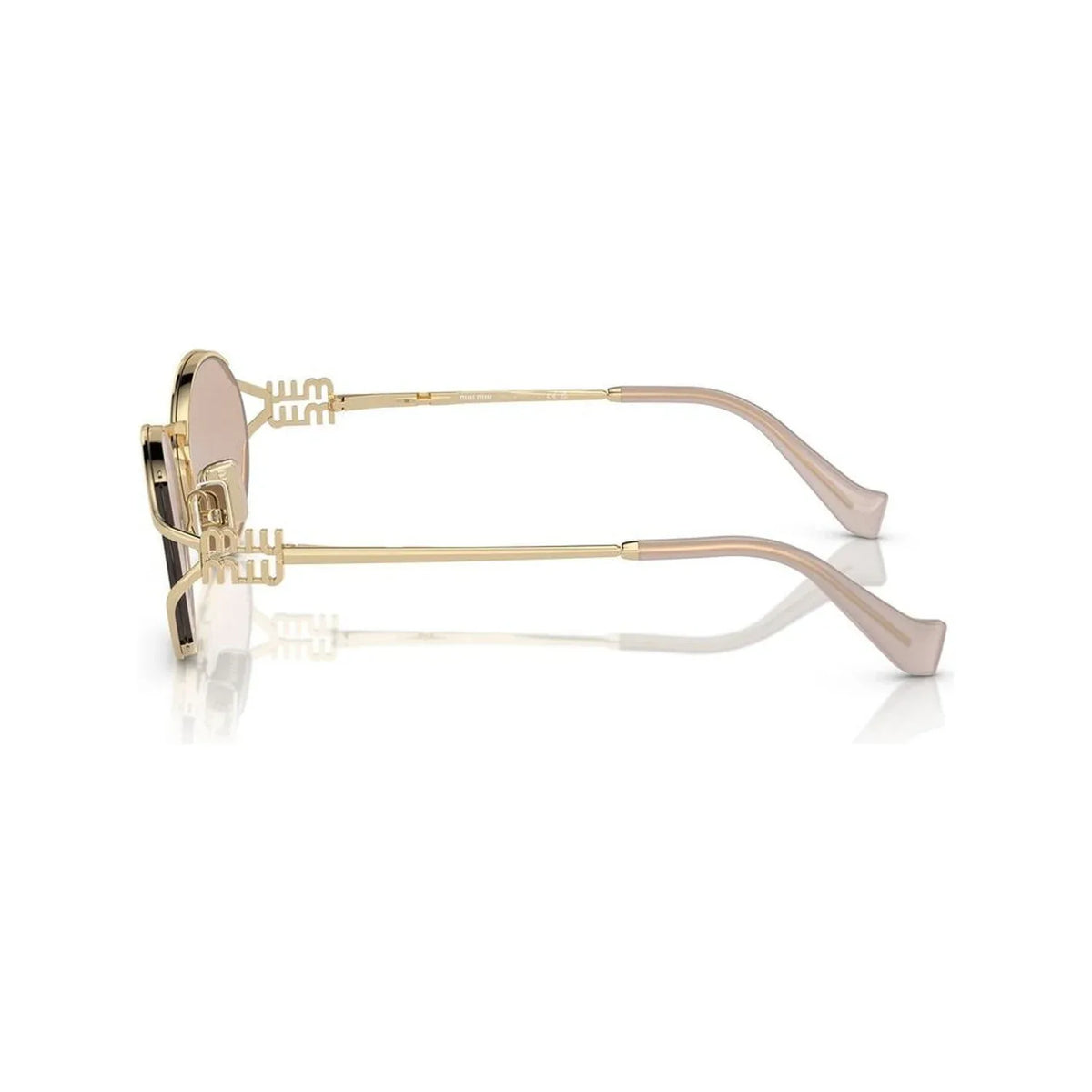 Miu Miu Logo MU52YS ZVN20F Pale Gold Pink Gold Mirror Güneş Gözlüğü