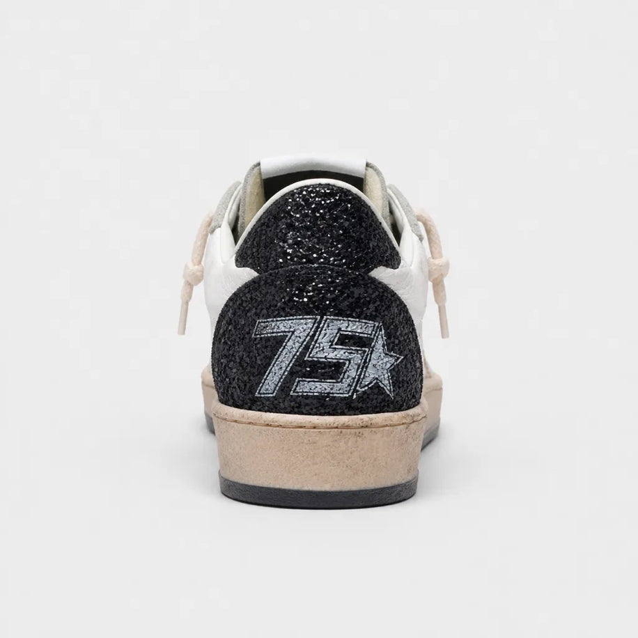 Golden Ball-Star White Nappa Gold Glitter Star Black Glitter