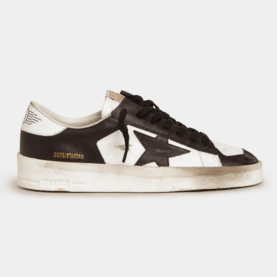 Golden Stardan in White & Black Leather