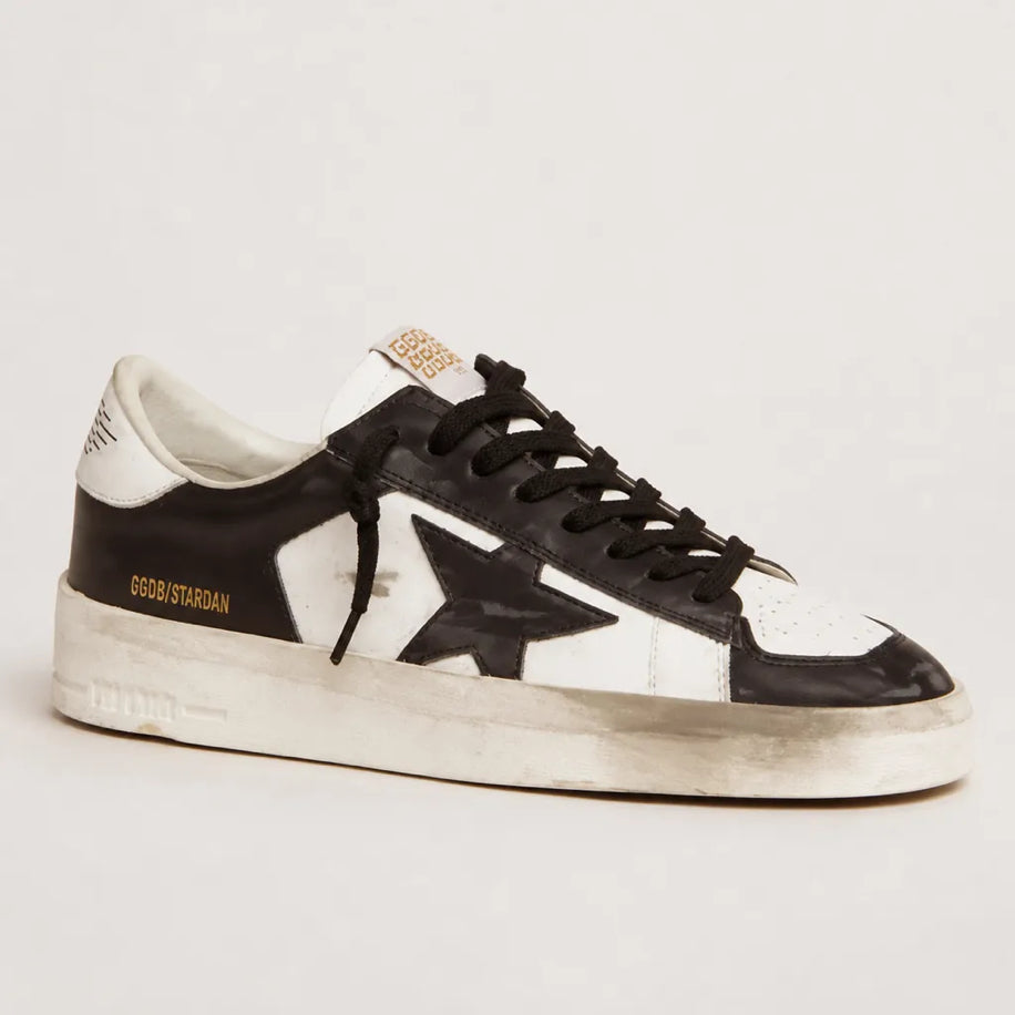 Golden Stardan in White & Black Leather