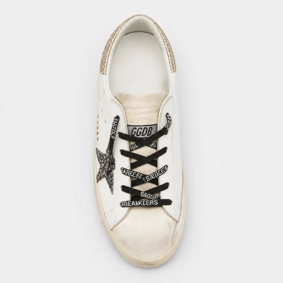 Golden Super-Star Glitter White Black