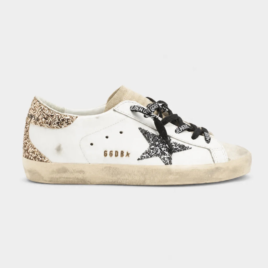 Golden Super-Star Glitter White Black