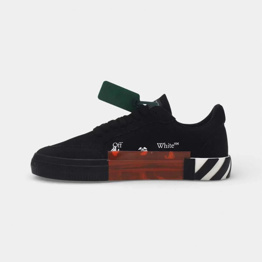 Off White Sneakers Black Canvas