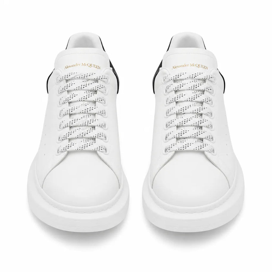 Alexander McQueen Oversized White Black Leather