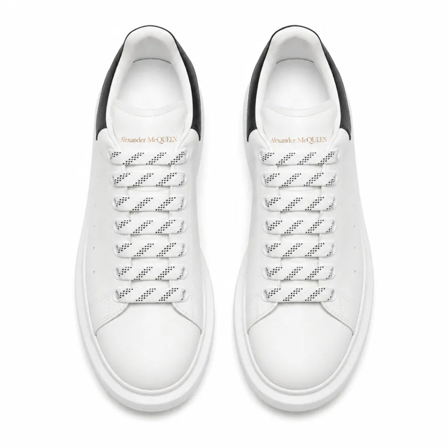 Alexander McQueen Oversized White Black Leather