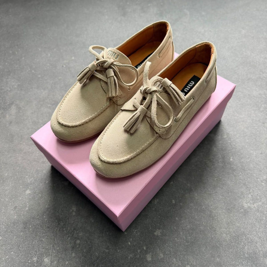 Miu Miu Loafer Suede Krem