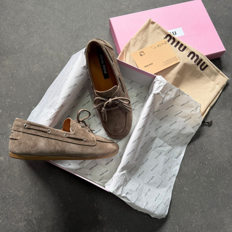 Miu Miu Loafer Suede Vizon