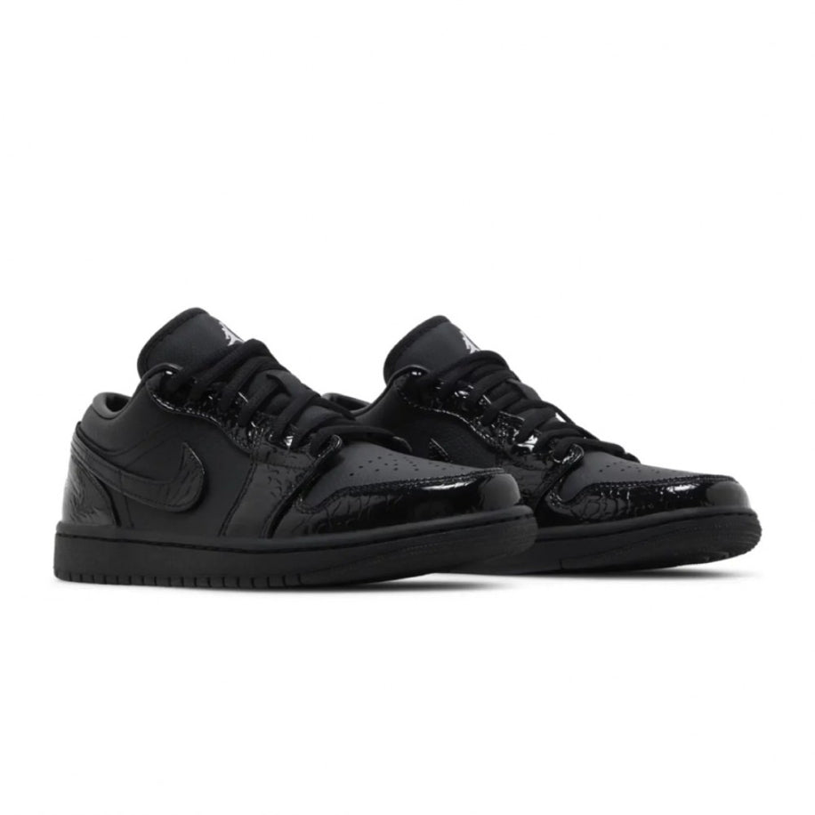Air Jordan 1 Low Patent Black Elephant
