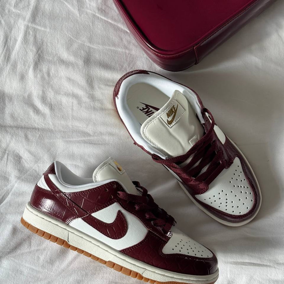 Nike Dunk Low LX Bordeaux Croc