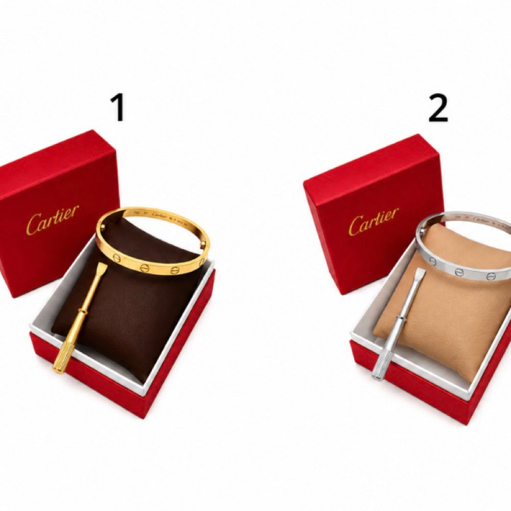 Cartier - Kelepçe Bileklik (Vidalı)