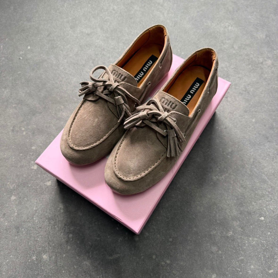 Miu Miu Loafer Suede Vizon