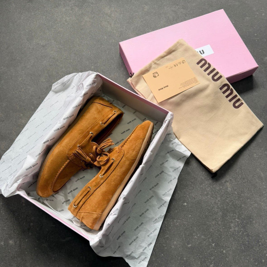 Miu Miu Loafer Suede Taba