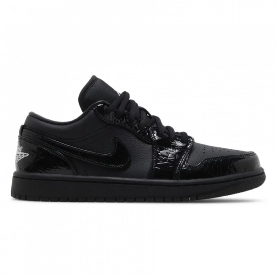 Air Jordan 1 Low Patent Black Elephant